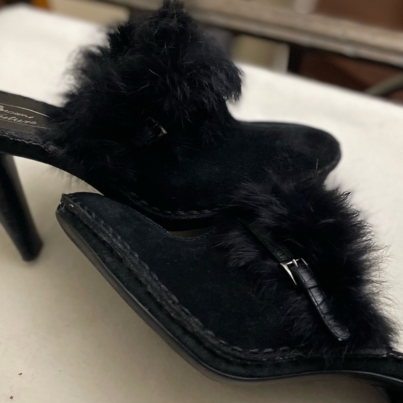 Browns Couture Black Suede Mules S7 - Picture 6 of 6